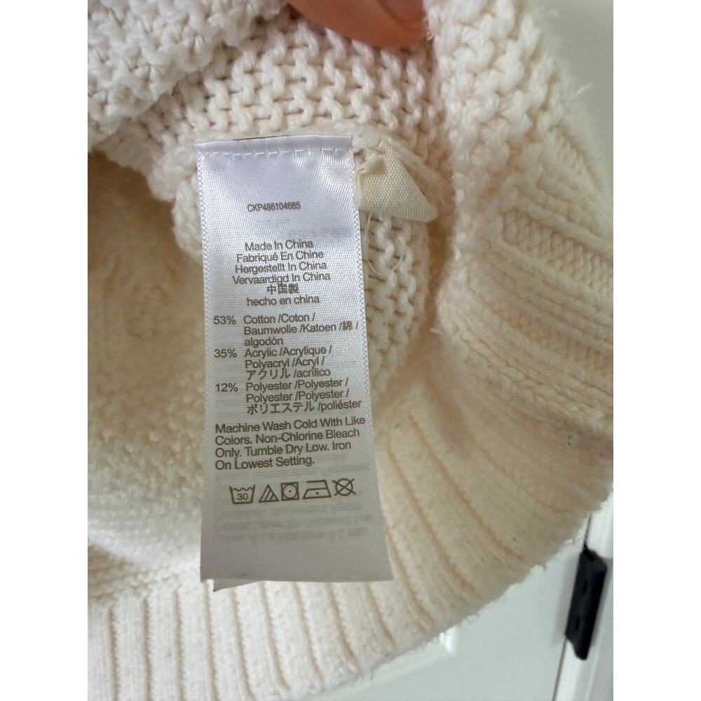 Madewell Cream Patchwork Cable Knit Sweater Vest 1X - Picture 7 of 9